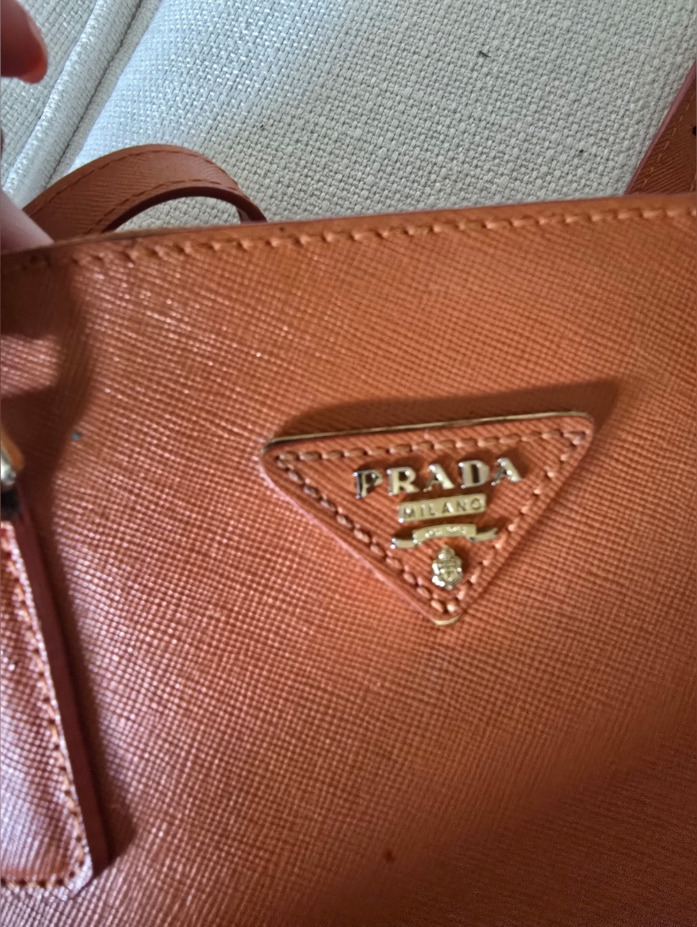 Prada bicolor saffiano leather tote bag w crossbody strap - Picture 9 of 16